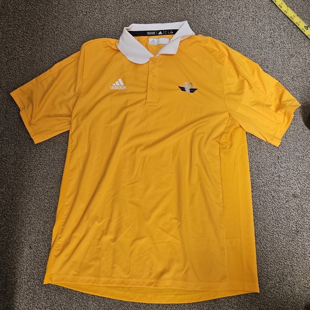 Adidas Shirt Mens Large Golf Polo Bright‎ Orange